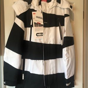 Men spray ground jacket with hood